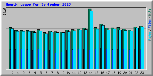 Hourly usage for September 2025